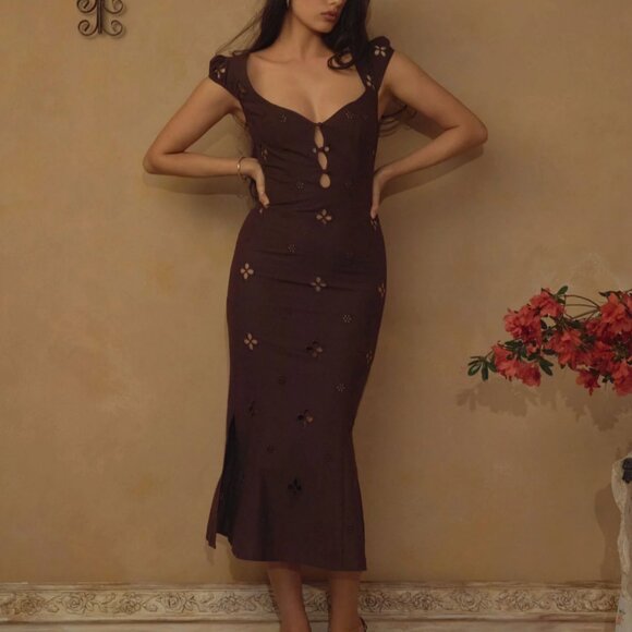 Mirror palais Maria Dress in Chocolat- Size S - Picture 2 of 8